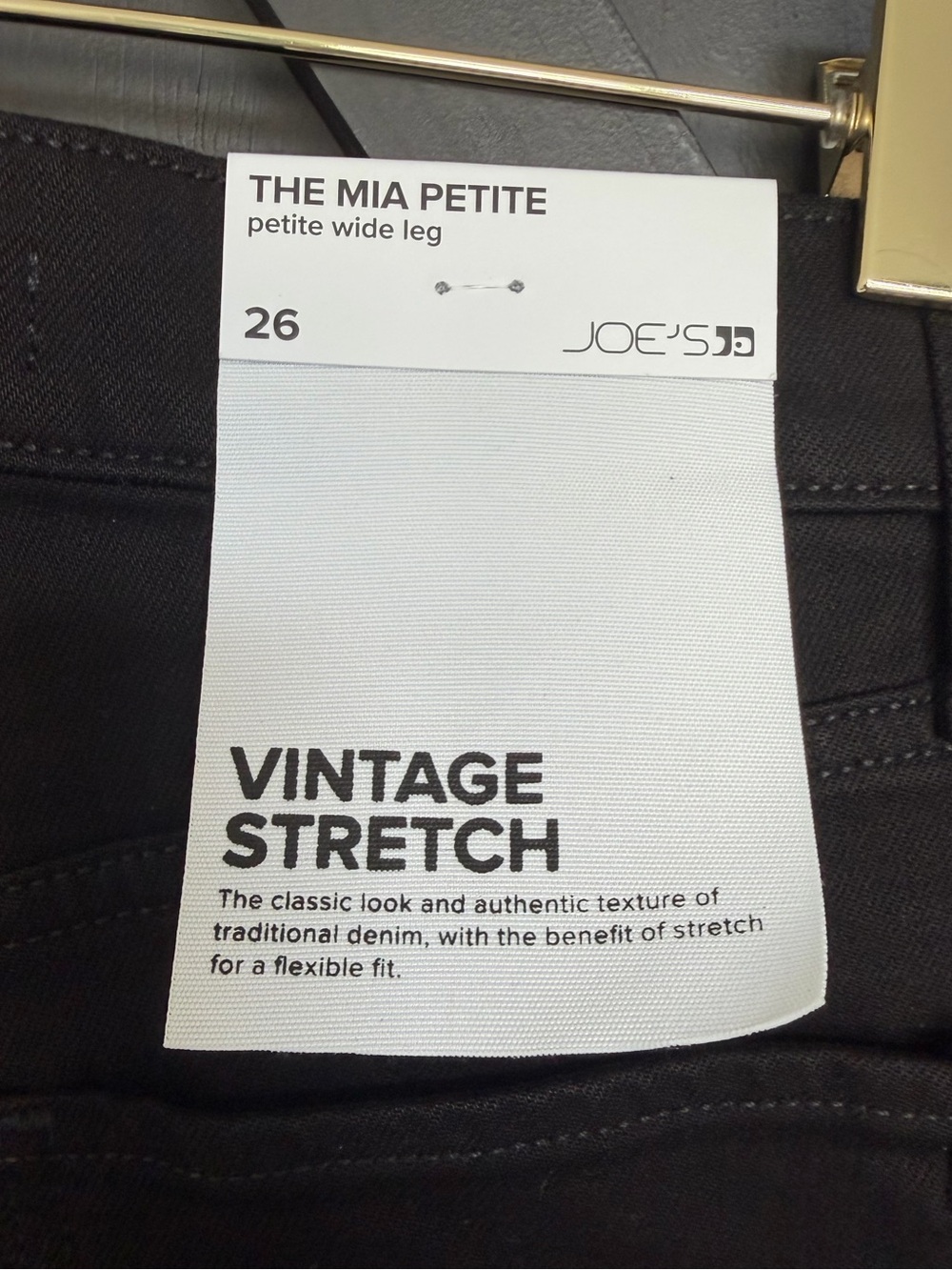 NWT Joe’s Jeans The Mia Petite High Rise Wide Leg Jeans in Black, Size 26 - Picture 13 of 13